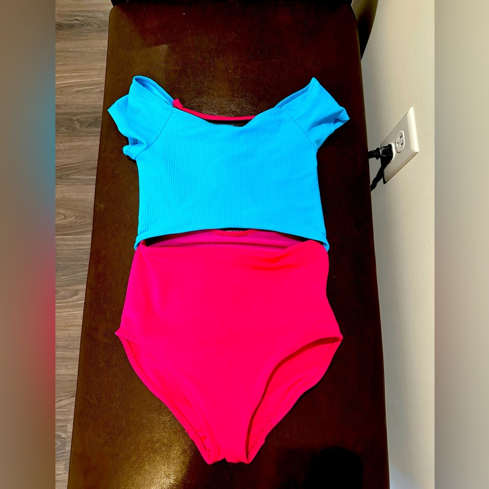 Tiger Friday pink and blue bodysuit CXL